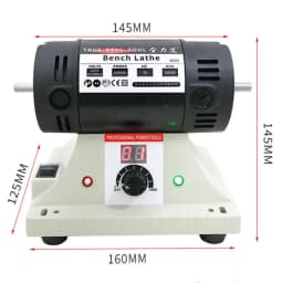800W Mini Bench Grinder Metal Jewellery Polisher Buffer Polishing Machine with Flex Shaft for Dental, Amber, Metal, Jade