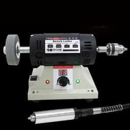 800W Mini Bench Grinder Metal Jewellery Polisher Buffer Polishing Machine with Flex Shaft for Dental, Amber, Metal, Jade