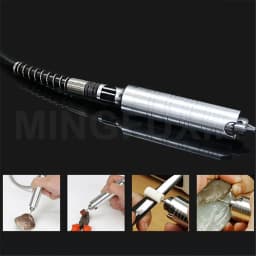 800W Mini Bench Grinder Metal Jewellery Polisher Buffer Polishing Machine with Flex Shaft for Dental, Amber, Metal, Jade