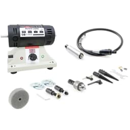 800W Mini Bench Grinder Metal Jewellery Polisher Buffer Polishing Machine with Flex Shaft for Dental, Amber, Metal, Jade