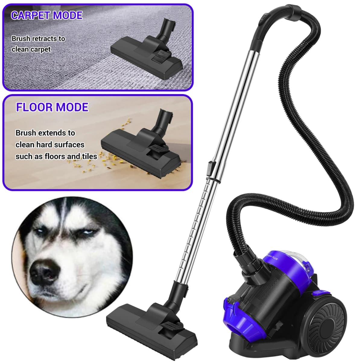 230V Household Pets hair Horizontal Vacuum Cleaner Multifunctional Vacuum Cleaner Bedroom Carpet Dust Remover 1000W Cats Dogs