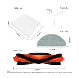 For Xiaomi Vacuum Cleaner S20 E12 E10 B112 Sweeping Robot Vacuum Cleaner Main Brush Side Brush Mop Cloth HEPA Filter Spare Parts