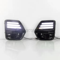 Pair LED DRL for Chevy Chevrolet Colorado 2023 2024 Daytime Running Light Fog Lamp with Dynamic Turn Signal Driving Front Bumper