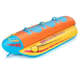 DORTALA Towable Tube for Boating 1-3 Riders Inflatable Banana Boat w/Full Nylon Cover