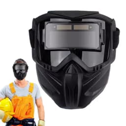 Large View Welding Helmet Anti-Glare Welding Masque Auto Darkening Large View Breathable Face Shield Heat-Insulating Full Cover