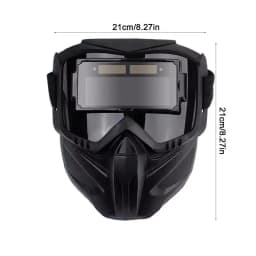 Large View Welding Helmet Anti-Glare Welding Masque Auto Darkening Large View Breathable Face Shield Heat-Insulating Full Cover