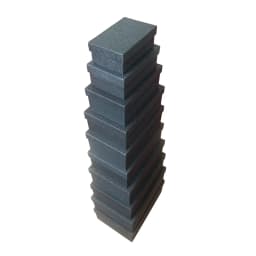White /Black Rectangular Sparkly Glitter Rigid Stacking Gift Boxes Set of 10