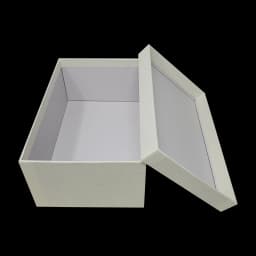 White /Black Rectangular Sparkly Glitter Rigid Stacking Gift Boxes Set of 10