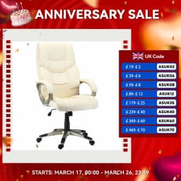 HOMCOM Executive Office Chair Faux Leather Computer Desk Chair w/ Wheel Brown