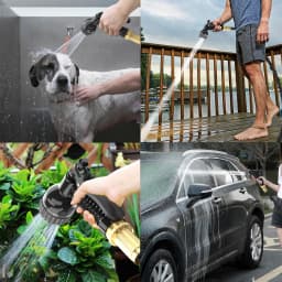 Garden Hose Pipe 75FT/100FT/150FT/200FT Expandable Garden Hosepipe Strongest Double Latex Inner Tube with 7 Function Spray Gun