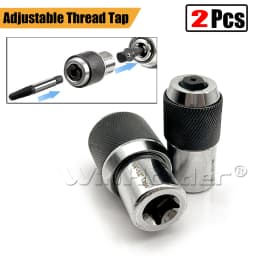 2pc Adjustable Thread Tap Socket Set for Accurate Tapping Reaming Extraction Tool