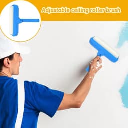 1pc Ceiling Paint Roller 10inch Ceiling Repair Roller Adjustable Handle Painting Roller No-Drip ceiling roller brush With Shield