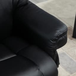 HOMCOM PU Leather Manual Reclining Armchair Footstool Padded Seat