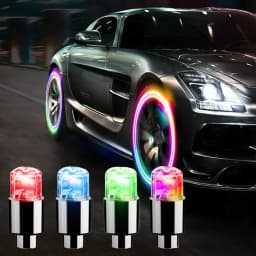 4Pcs LED Wheel Tire Air Valve Stem Caps Neon Light For Motor Bike Car Bicycle