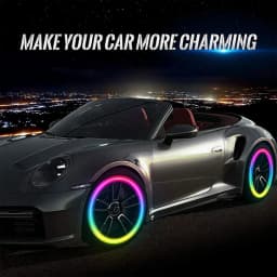 4Pcs LED Wheel Tire Air Valve Stem Caps Neon Light For Motor Bike Car Bicycle