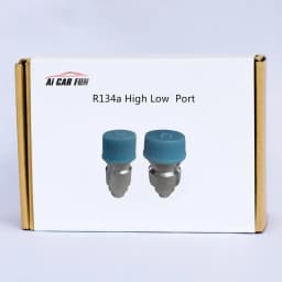 High Low Side Service Port With JRA Valve Core And Cap AC System Charging Port Caps For Car A/C Air Conditioning Pipeline
