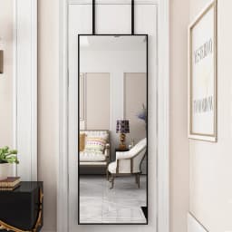 Voltsify Metal Frame Over the Door Full Length Mirror, 28cm W X 78cm H