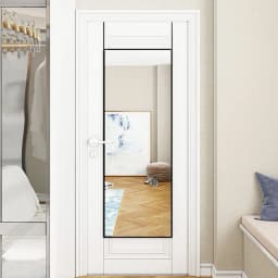 Voltsify Metal Frame Over the Door Full Length Mirror, 28cm W X 78cm H