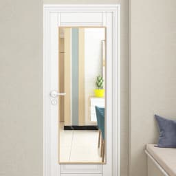 Voltsify Metal Frame Over the Door Full Length Mirror, 28cm W X 78cm H