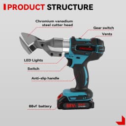 ONEVAN Electric Iron Scissors Metal Cordless Cutting Iron Shear Sheet Carbon Steel Cutter Power Tools For Makita 18V Battery Pin