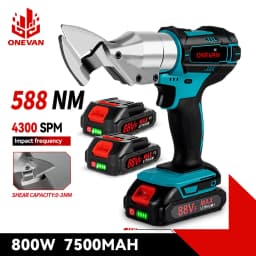 ONEVAN Electric Iron Scissors Metal Cordless Cutting Iron Shear Sheet Carbon Steel Cutter Power Tools For Makita 18V Battery Pin