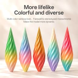 ESUN Rainbow Silk PLA Filament 1.75mm Rainbow Silk Filament for 3D Printer 1KG Printing Material Silk 3D Printer Filament