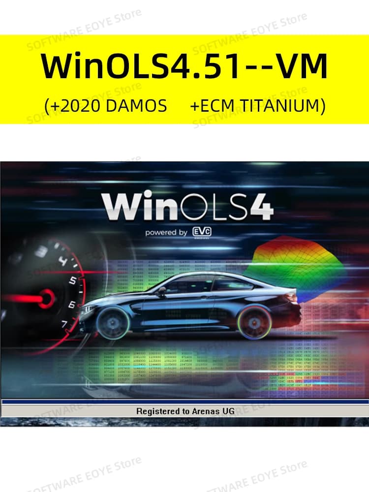 2022 Newest WinOLS 4.51 Auto ECU Chip Tuning Software +2020 Damos +ECM TITANIUM With Plugins More Functions