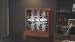 SONGMICS 12-Slot Wooden Watch Box, Watch Display Case with Window, Watch Display Cabinet with Solid Wood Veneer