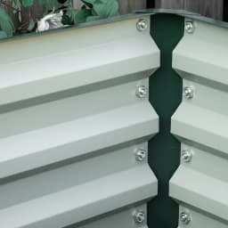 Set of 2 Raised Garden Beds Galvanized Steel Planter Boxes Easy Setup Green