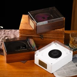 Vintage Retro CD Player Remote Control Home Desktop CD Player 5.0 Bluetooth Wireless Speaker Support CD USB 3.5mm AUX For Phone