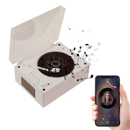 Vintage Retro CD Player Remote Control Home Desktop CD Player 5.0 Bluetooth Wireless Speaker Support CD USB 3.5mm AUX For Phone