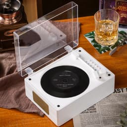 Vintage Retro CD Player Remote Control Home Desktop CD Player 5.0 Bluetooth Wireless Speaker Support CD USB 3.5mm AUX For Phone