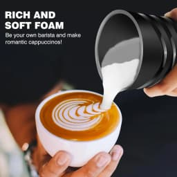 BRIEFNESS Electric milk frother Automatic shut-off coffee frother Hot and cold milk frother Milk warmer 600ml