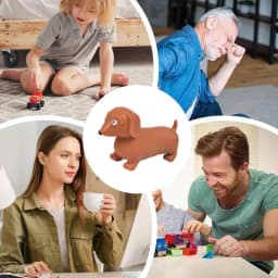 Squeeze Dachshund Dog Toy Stretch Fidget Slow Rebound Squeeze Toy Stretchy Sticky Ball Toys Squeeze Relief Toy For Kids Adults