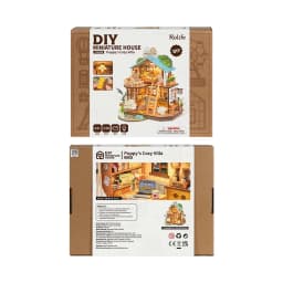 Robotime Rolife DIY Puppy's Cozy Villa House Miniature Kits for Kids and Family New Wooden Puzzle Model Home Decoration Set