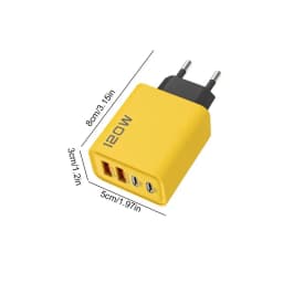 120W Ultra Fast Charger 4Port USB C PD Quick Charging USB 3.0 Type C EU US Plug Charger For Cell Phone Smartphone