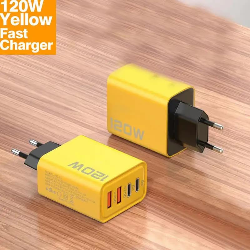 120W Ultra Fast Charger 4Port USB C PD Quick Charging USB 3.0 Type C EU US Plug Charger For Cell Phone Smartphone