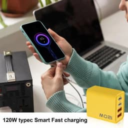 120W Ultra Fast Charger 4Port USB C PD Quick Charging USB 3.0 Type C EU US Plug Charger For Cell Phone Smartphone