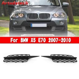 Artudatech Pair Front Bumper Fog Light Grill Grille Fit for BMW X5 E70 2007-2010