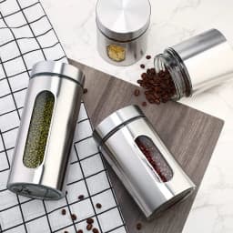 【Lifeideas】Set of 4 Stainless Steel Food Storage Containers