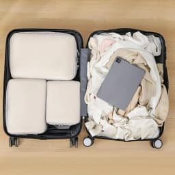Compression Bags For Travel 6 Pcs Compression Travel Organiser Suitcase Organizer Bags Set Packing Cubes Travel Double-Stitched