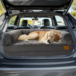 180cm Giant Dog Bed, Human Size Foldable Orthopedic Pet Bed with Plush Cover, Extra Large Calming Dog Mattress