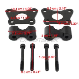 Motorcycle Handlebar Riser Clamp Adaptor for Can-Am Spyder RT RT-Limited 2020+ Spyder F3 F3-S 2015+ with Mount Bolt Kit Aluminum