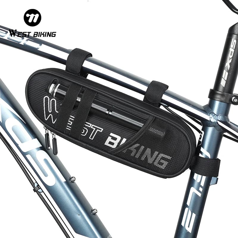 WEST BIKING Bicycle Bag Sensitive Touch Screen Bike Phone Bag Front Frame Reflective MTB Road Cycling Accessories Panniers