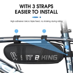 WEST BIKING Bicycle Bag Sensitive Touch Screen Bike Phone Bag Front Frame Reflective MTB Road Cycling Accessories Panniers