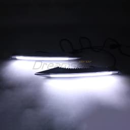 3 Color LED Fog Lamp For Renault Koleos Facelift Mdoel 2011 2012 2013 2014 DRL Daytime Running Light With Yellow Turn Signal