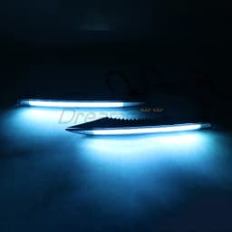 3 Color LED Fog Lamp For Renault Koleos Facelift Mdoel 2011 2012 2013 2014 DRL Daytime Running Light With Yellow Turn Signal