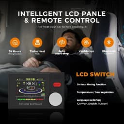 12V&24V&110-240V AC&DC Universal 8KW Diesel Air Heater All In One Parking Heater with Bluetooth App Control For Home RV Vehicle