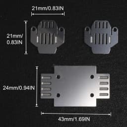 Replacement Metal Bottom Guard Assembly For FMS FCX24 Power Wagon 1/24 Car Stainless Steel Wear-resistant RC Car Accessories Kit