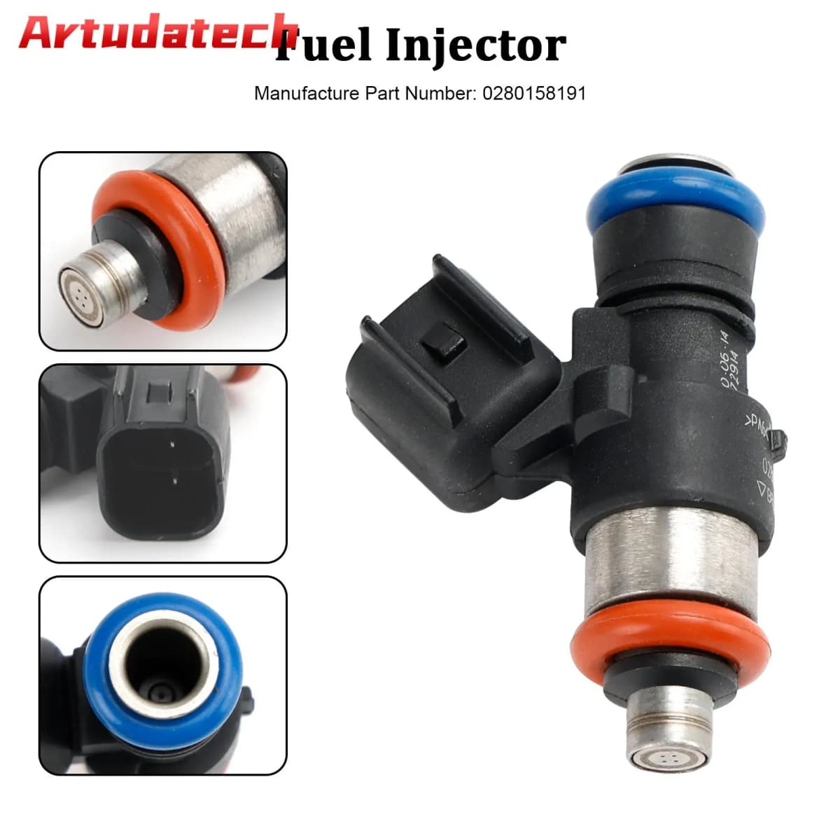 Artudatech 1PCS Fuel Injector 0280158191 Fit Ford Explorer Taurus Edge Flex 3.5L 2011-2017